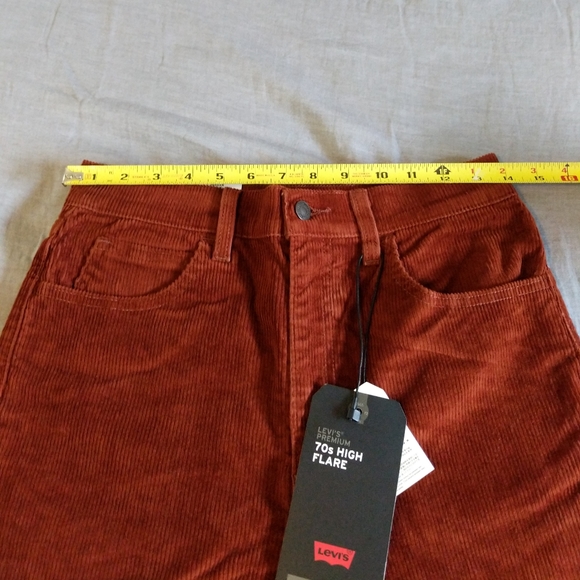 Levi's 70's High Rise Flare Corduroy Jeans Pants - Picture 8 of 14